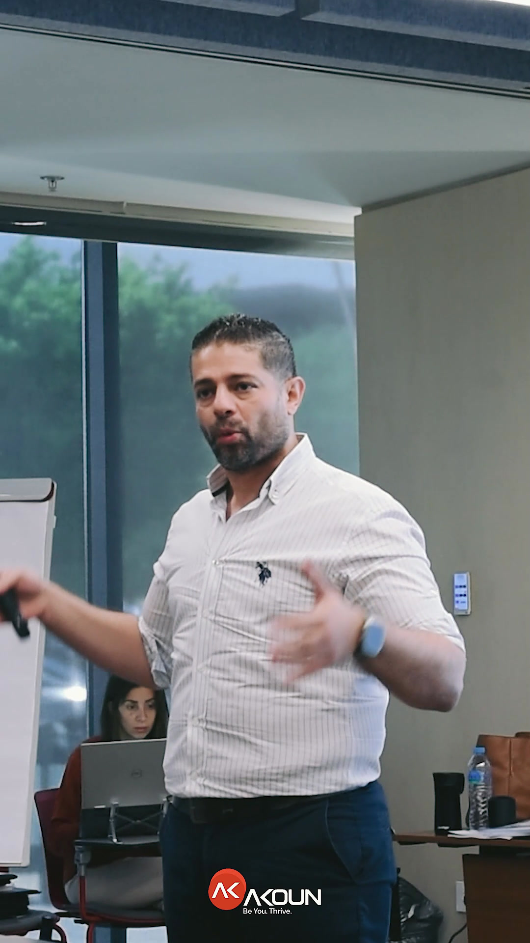 Facilitator leading an executive session
